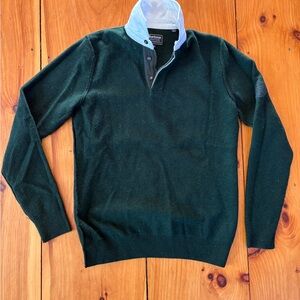 Vintage Barbour Green Rugby Sweater